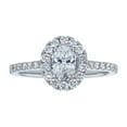 thumbnail image 5 of 14K White Gold 1 cttw. Certified Diamonds Oval-cut Halo Engagement Ring by Hollywood Hills Jewelers, 5 of 6