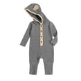 thumbnail image 5 of Blotona Infant Baby Girl Clothes Casual Long Sleeve Jumpsuit Contrast Color Button Round Neck Ears Hooded Romper Spring Fall, 5 of 8