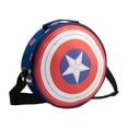 thumbnail image 3 of Lonchera Circular, Diseño Capitán América, Disney Marvel, Lonchera Reutilizable con Aislamiento Térmico con Correa Expandible, Color Azul, 3 of 6
