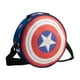 thumbnail image 3 of Lonchera Circular, Diseño Capitán América, Disney Marvel, Lonchera Reutilizable con Aislamiento Térmico con Correa Expandible, Color Azul, 3 of 6
