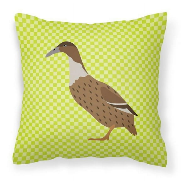 Carolines Treasures BB7687PW1414 Dutch Hook Bill Duck Green Fabric Decorative Pillow, 14 x 14 in.