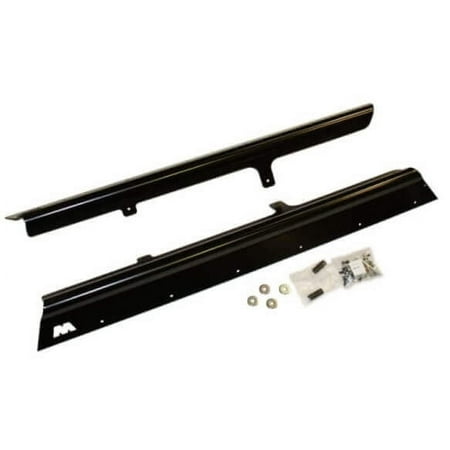 Warn 63003 Steel Plate Rocker Slider Panel Guard - Black - Pair
