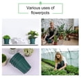 thumbnail image 5 of Topboutique 5.7" Green Plastic Flower Planters with Drainage Holes and Trays (4 Count), 5 of 6
