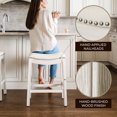 thumbnail image 2 of Maven Lane Adrien Backless Saddle Kitchen Bar Stool, White Oak, Set of 3, 2 of 6
