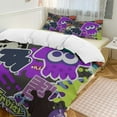 thumbnail image 2 of Splatoon 3-Piece Bedding Set Soft Warm And Comfortable Bed Set with 1 Duvet Cover And 2 Pillowcases, 2 of 8