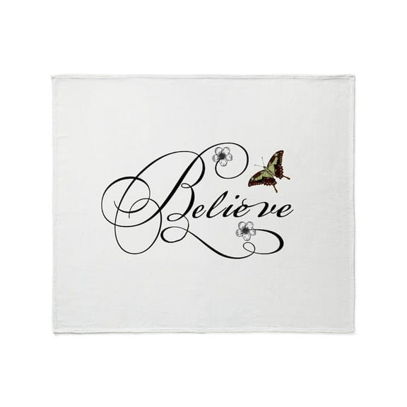 CafePress - Believe Throw Blanket - Soft Fleece Throw Blanket, 50"x60" for All Ages