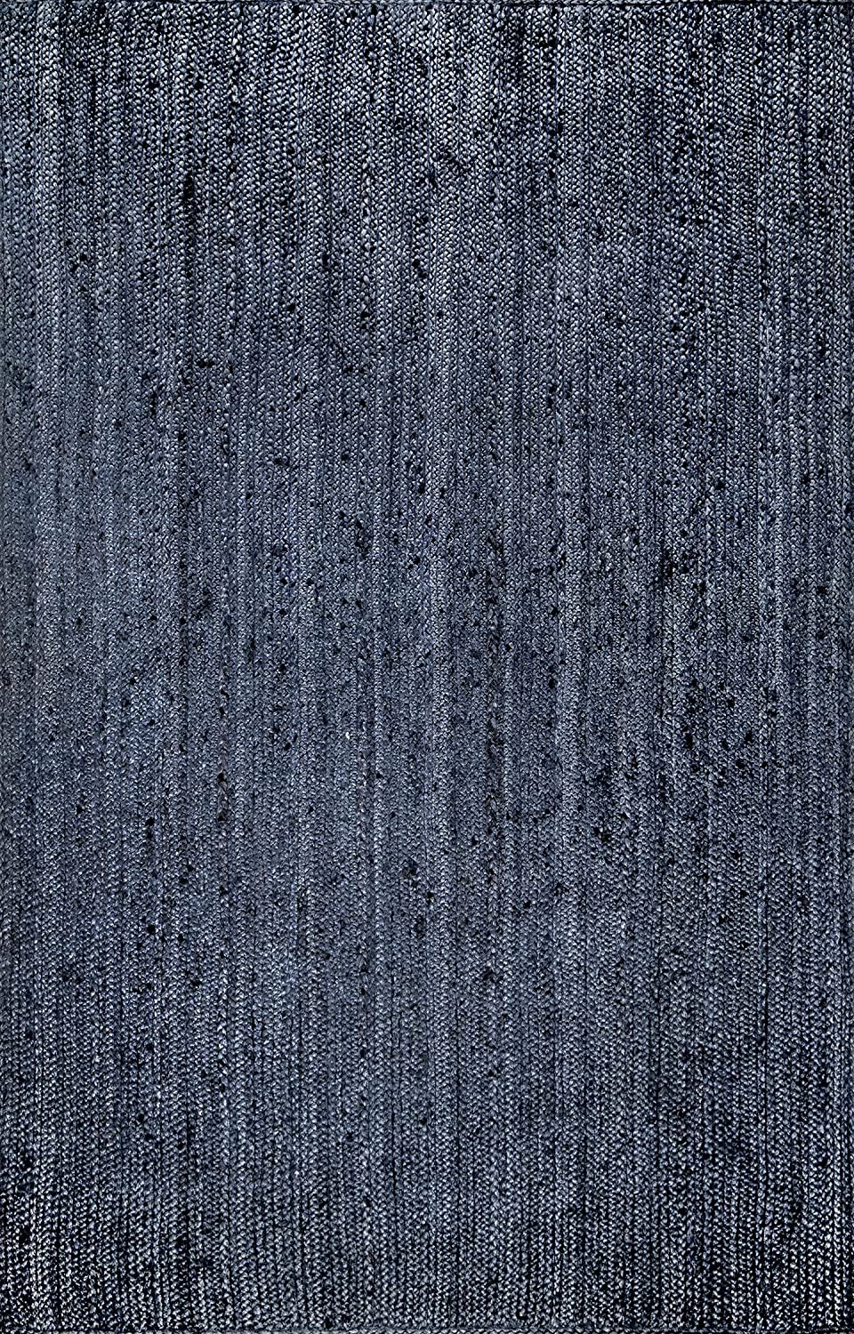 Handmade Braided Navy Blue Pure Jute Area Rugs ,Home Décor Rugs Size 2 x 16 Feet ( 60 cm x 480 cm )