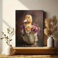thumbnail image 6 of Cute Duckling with Flowers Canvas Print, Wall Art for Living Room Bedroom Nursery Bathroom Kitchen Home, 6 of 8