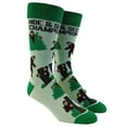 thumbnail image 2 of Men's Bigfoot Hide and Seek Champion Socks Funny Camping Sasquatch Knit Novelty Footwear, 2 of 7