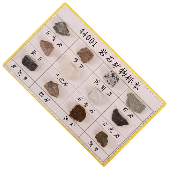 WHAMVOX 12Pcs Assorted Color Mineral Rock Specimen For Display In Geology Classrooms