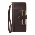 thumbnail image 2 of Case For Google Pixel 9 / 9 Pro 6.3" RFID Blocking Protective Purse Case With 6-card Slots Kickstand Shockproof Protective Buckle Leather Cover,Brown,For Pixel 9 / 9 Pro, 2 of 9