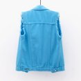 thumbnail image 6 of Mifelio Denim Jacket Top Loose Solid Shirt Denim Jacket Sleeveless Denim Vest Women's Color Women's Blouse Womens Vest Blue XXL, 6 of 8