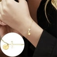 thumbnail image 2 of MOQIN Gold Plated Sideways Cross Bracelet for Women,Cross Bracelet for Women Dainty Cross Bracelet with Initials Gold Link Chain Bracelets,Adjustable,Birthday Gift, 2 of 8