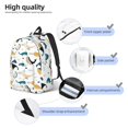 thumbnail image 4 of Picia Cute Whale Printed Canvas Daypack - Stylish and Durable Vintage Compact Backpack - Class, Work, Travel, or Laptop Bookbag,Organized Compartments-Small, 4 of 6