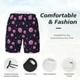 thumbnail image 5 of Lsque Mens Swim Trunks Pink Planets And Stars Pattern - Bathing Suit Compression Liner - Beach Swim Shorts Swimwear - (S-3XL) - Stretch Quick Dry -XX-Large, 5 of 9
