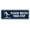 Blue, variant on Standard Please Watch Your Step (Rock) Sign (Brushed Silver) - Small