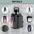 thumbnail image 3 of Magnetic Gym Water Bottle Bag With Transparent Window - Fits 21-40 oz Bottles, Phone Holder for Gym  (White), 3 of 8