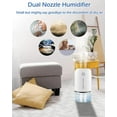 thumbnail image 2 of Small Humidifier 400ml Cool Mist Humidifiers for Bedroom 2 Mist Modes Desk USB Humidifier Mini Humidifier with Night Light Quiet for Home & Travel (White), 2 of 6