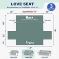 thumbnail image 3 of GPED Reversible Sofa Cover, Water Resistant Couch Cover with Elastic Straps, Triple-Layer Durability Couch Covers For Dogs, Kids, Machine Washable & Dry Clean Furniture Protector for Pets, Sofa, 3 of 8