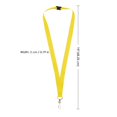 thumbnail image 3 of Lanyards WEZEBEL de poliéster amarillo con cierre de seguridad, paquete de 12, 3 of 5
