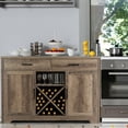 thumbnail image 4 of Costway Buffet Cabinet Sideboard Console Storage Cabinet side Cabinet With Two Drawers Brown, 4 of 10