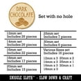 thumbnail image 2 of Dark Chocolate Text with Image Flavor Scent Wood Mini Charms Shapes DIY Craft Jewelry - No Hole - Various Sizes (16pcs), 2 of 7