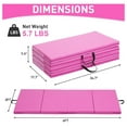 thumbnail image 6 of Gymnastics Mat, 3'x6'/4'x8' Thick Folding Kids' Gymnastic Tumbling Mat with Carrying Handles for Home Gym Exercise & Play, 6 of 7