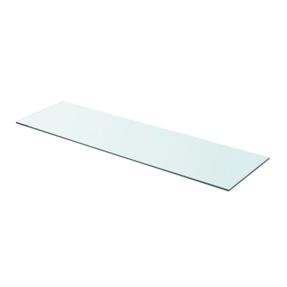 Glass Shelf Panel 35.4x9.8 inch - Clear Tempered Glass Slatwall Shelves - Heavy Duty Display Shelf for Home & Shop - 33lbs Capacity Transparent