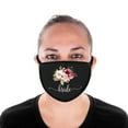 thumbnail image 3 of Koyal Wholesale Wedding Face Mask, Burgundy and Pink Floral Bride, Black Face Mask with 1 Replaceable PM 2.5 Filter, 3 of 5