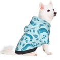 thumbnail image 2 of Fotbe Winter Warmth Blue Knitted Print Small Dog Sweater Hoodies Pet Grey Hooded Soft Fleece Sweatshirts with Pocket Fall Winter Puppy Cat Sweaters Warm Clothes-Medium, 2 of 7