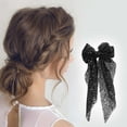thumbnail image 2 of Unique Bargains 1 Pc Fashion Sequin Bow Mesh Ribbon Spring Hair Clips Black, 2 of 5