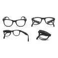 thumbnail image 4 of EYE ZOOM 2 Pack Unisex Retro Style Plastic Frame Folding Reading Glasses with Leather Pouch for Men and Women (Black, Strength: +2.00), 4 of 6