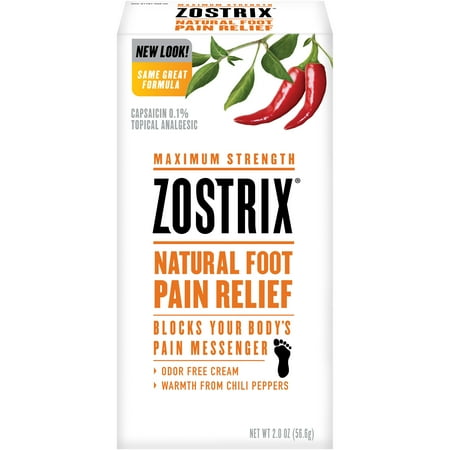 Zostrix Maximum Strength Foot Pain Relief Cream 2.0 oz. Box