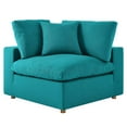 thumbnail image 5 of Modular Sectional Deep Sofa Set, Teal Blue, Fabric, Modern Contemporary, Living Lounge Cafe Room Hotel Lobby Hospitality, 5 of 10