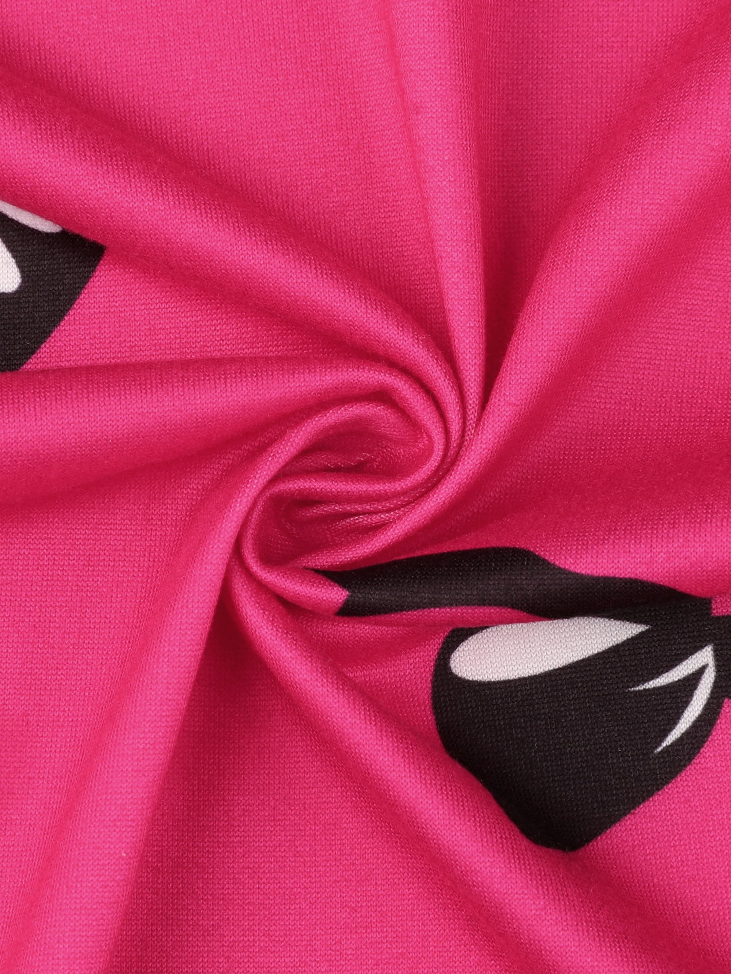 DARING DIVA Women's Pajama Sets Short Sleeves Bow Button Up Tops and Shorts XL Hot Pink
