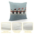 thumbnail image 4 of Chilfamy Penguins Christmas Funny Pillow Cushion Covers High-Quality Winter Pillow Covers 1PC 20x20in, 4 of 5