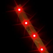 BRITEGUARD 4-LED Lighted Bicycle Reflector Strap Band Enhanced Night-Time Safety Accessory Easy Strap-On Design Flashing Red Lights for High Visibility Ideal For Cyclists, Joggers & More