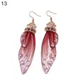 thumbnail image 2 of Dress Choice Butterfly Wing Earrings Multicolored Fairy Earrings Handmade Wing Earrings for Women Earrings Wings Butterfly Dangle Earrings for Wedding Rhinestone Ear Hook Jewelry, 2 of 8