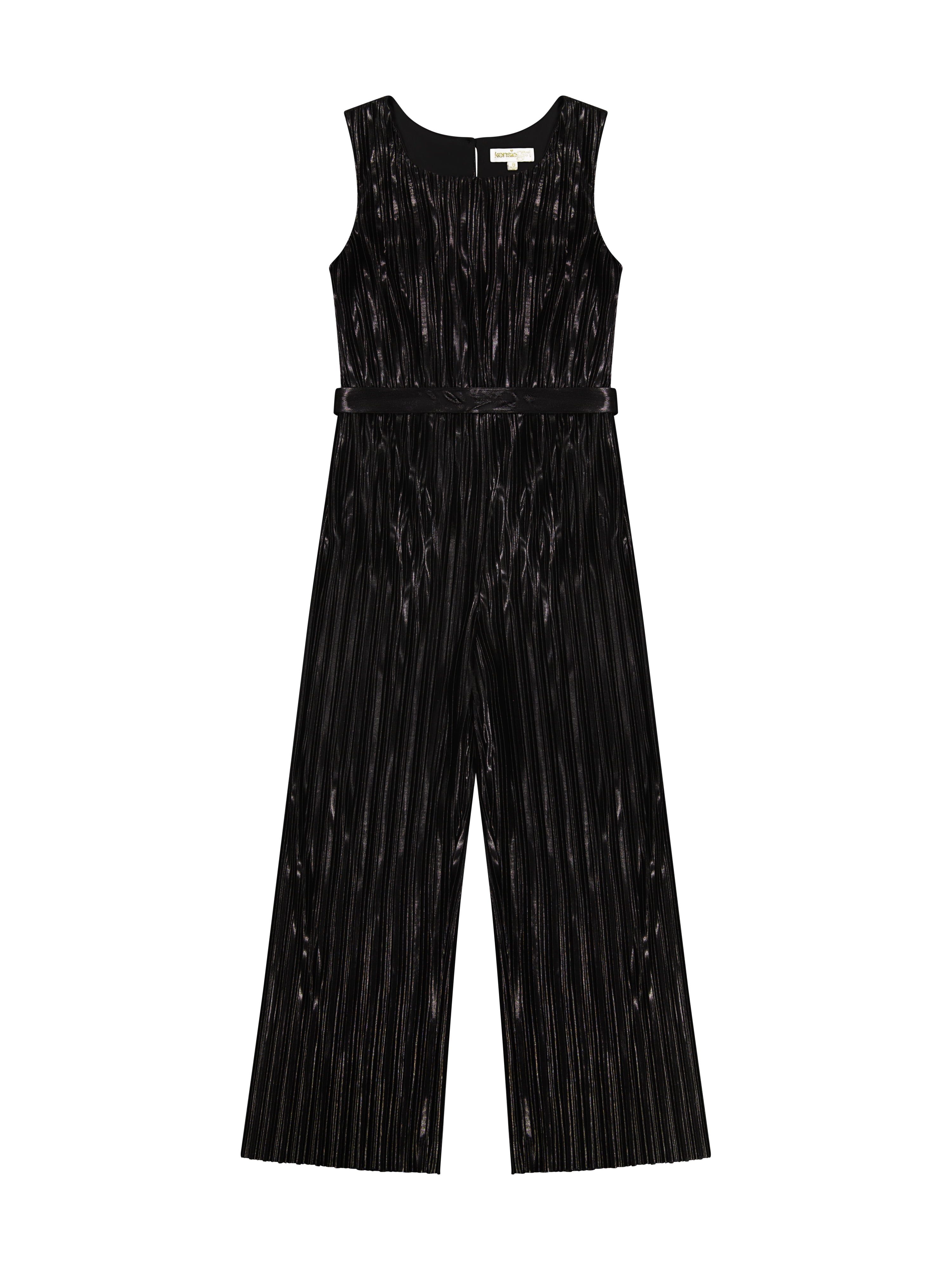 Kensie Girl Sleeveless Pleated Metallic Jumpsuit, Sizes 4-16