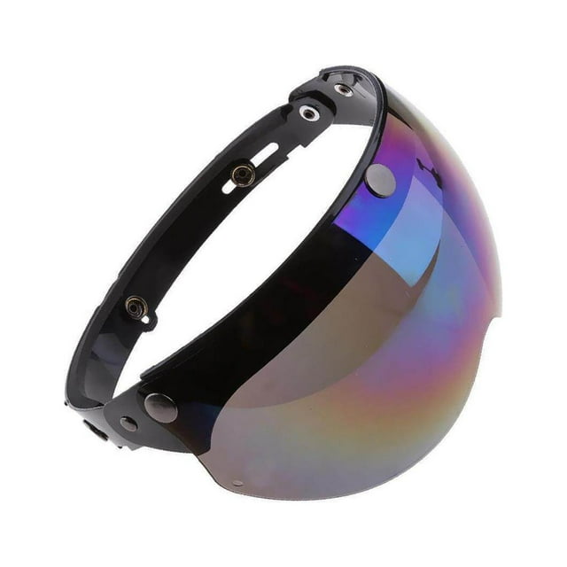 Yingyy Motorcycle Helmets 3/4 Face 3 Snap Flip Up Visor Shield Visor Shield for Lens Multicolor