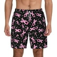 thumbnail image 2 of Goofa Breast Cancer Awareness (2) Printed Men's Swim Trunks Board Shorts Quick Dry Mens Swimming Trunks with Compression Liner,Breathable Fit Hawaii Beach Shorts-3X-Large, 2 of 9