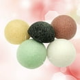 thumbnail image 3 of 5pcs Konjac Esponja Esponja Facial Limpieza Esponjas Ideal para la piel propensa al acné oleoso sensible (negro + verde + amarillo + crema + rojo), 3 of 5
