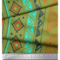 thumbnail image 2 of Soimoi Poly Georgette Fabric Aztec Geometric Print Sewing Fabric Yard 52 Inch Wide, 2 of 3
