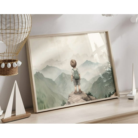 Adventure Toddler Decor, Rustic Nursery, Explore & Dream Big, Sage Green Nursery, Boys Playroom Wall Art, Toddler Room Decor, Art Wall Art, Modern Wall Decor, 8x12 UNFRAMED