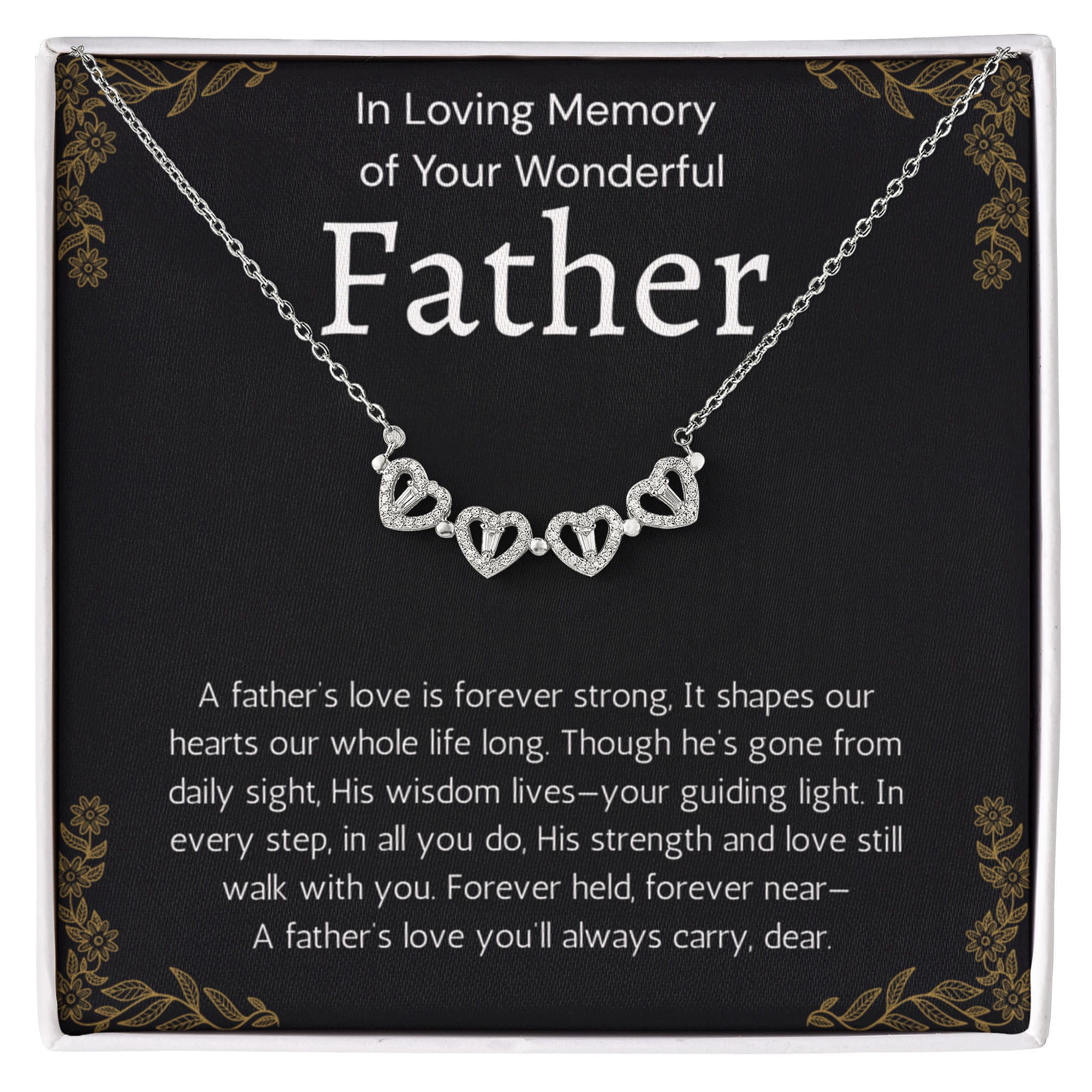 Loss Of Father Gift Necklace, Dad Memorial  Dad Condolence , Grief , Father Remembrance Necklace to Daughter Magnetic Heart
