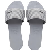 Havaianas Womens You Malta Sandal - Metallic Summer Sandals for Women - ICE GREY, 7/8