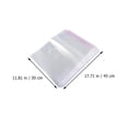thumbnail image 2 of 100pcs Multipurpose Wrapping Bag Self-adhesive Packaging Bag Transparent Bag, 2 of 7