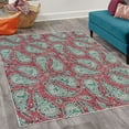 thumbnail image 2 of Paisley Decorative Rug, Modern Mosaic Like Circled Design with Teardrop Shaped Art Illustration, Quality Carpet for Bedroom Dorm and Living Room, 6 Sizes, Mint Green, by Ambesonne, 2 of 4