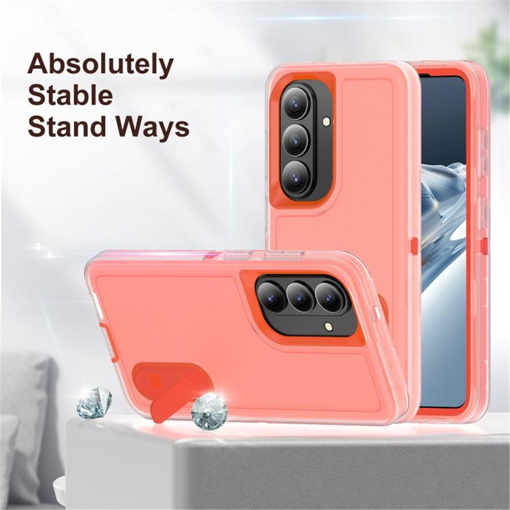 For Samsung Galaxy S26+ 5G 6.7" Phone Case with Built in Kickstand, Shockproof/Dustproof/Drop Proof Heavy Duty Military-Grade Rugged Protective Cover for Samsung Galaxy S26+ 5G,Orange