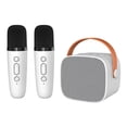 thumbnail image 1 of P2 Wireless bluetooth microphone, handheld microphone, built-in audio,white, 1 of 16